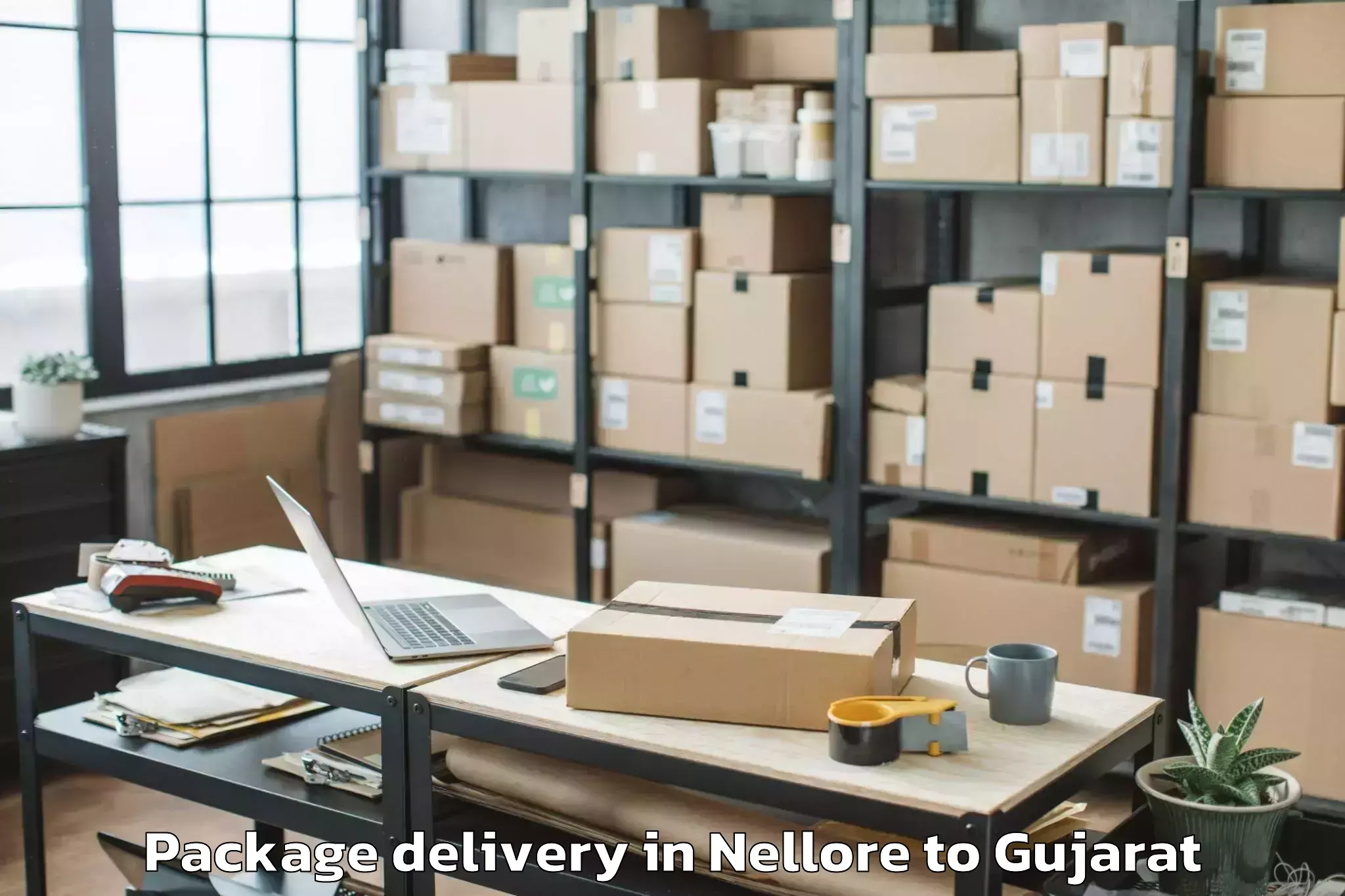 Nellore to Bhanvad Package Delivery Booking